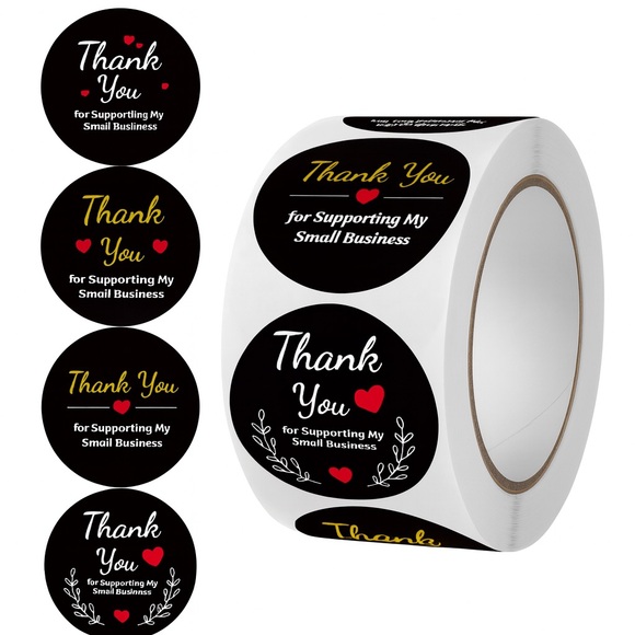 1Inch Thank You Stickers, Thank You Stickers Roll, Thank You Seal envelope - Picture 1 of 3